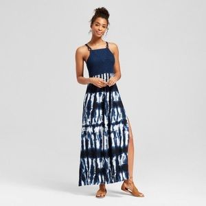 Xhilaration crochet top, tye dye maxi dress
